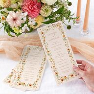 Wildflower Border Wedding Programs Cinnamon Signature