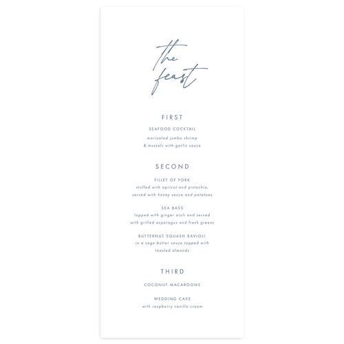 Simply Script Menus Dusty Blue Signature