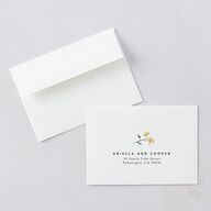 Vintage Garden Wedding Response Card Standard Envelopes White Standard Rose Gold Return Address Signature