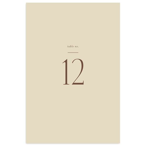 Cosmopolitan Table Numbers Sepia Signature