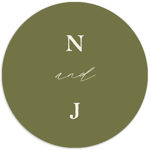 Enchanted Forest Wedding Stickers Dark Camo