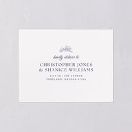 Elegant Garland Crest All-in-One Wedding Invitations Sapphire Signature Light Both Recipient and Return Addresses No
