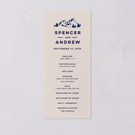 Adventure Icon Wedding Programs Navy Signature