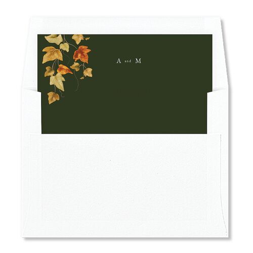 Elegant Ivy Standard Envelope Liners Hunter Green Standard