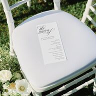 The Union Of Wedding Programs Pure White Signature