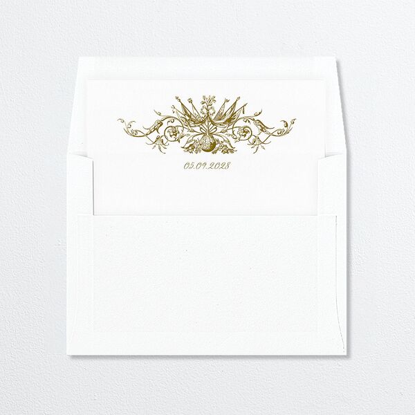 Ornate Vintage Crest Standard Envelope Liners Umber Standard