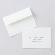 Rustic Botanical Wedding Response Card Standard Envelopes White Standard Thyme Return Address Signature