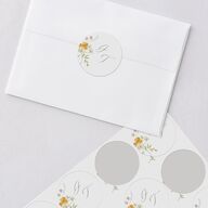 Dainty Wildflowers Wedding Stickers Sunflower Sticker