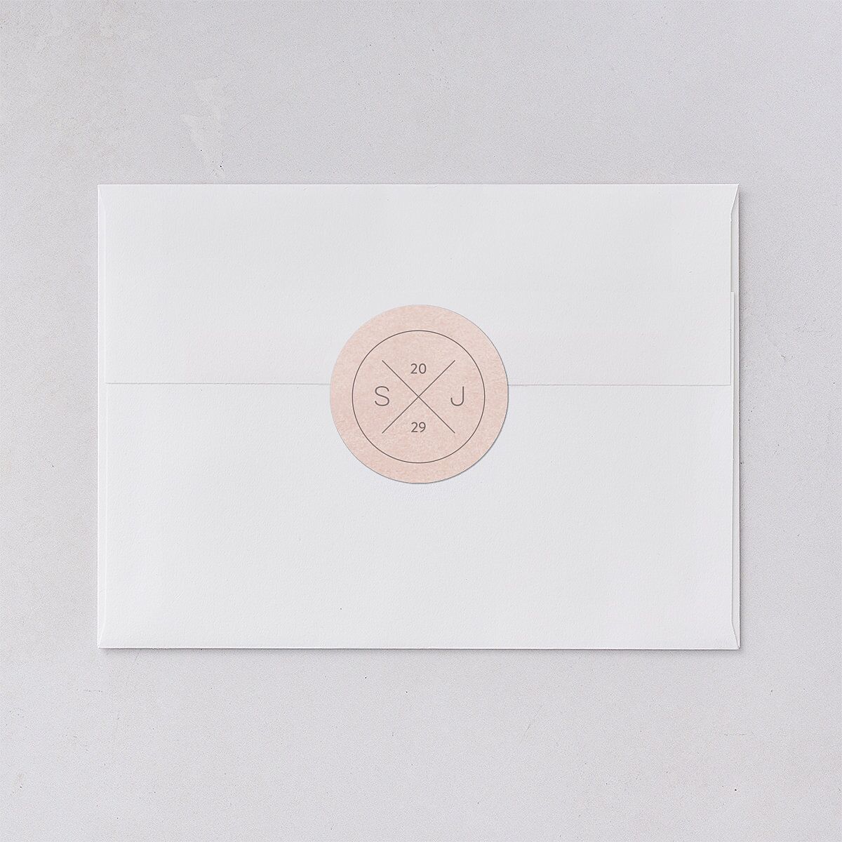 Painted Desert Wedding Stickers Dusty Rose Circle