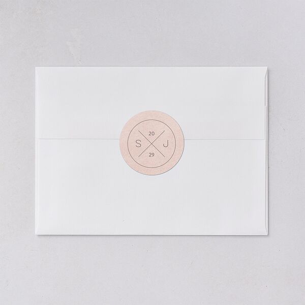Painted Desert Wedding Stickers Dusty Rose Circle