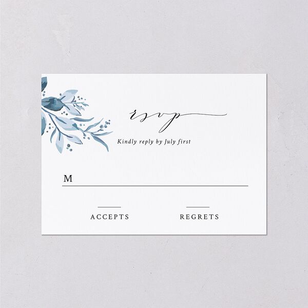 Classic Greenery Wedding Response Cards Ocean Signature