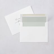 Timeless Floral Hoop Foil Wedding Invitations Gold Pure White Signature Blank No Standard