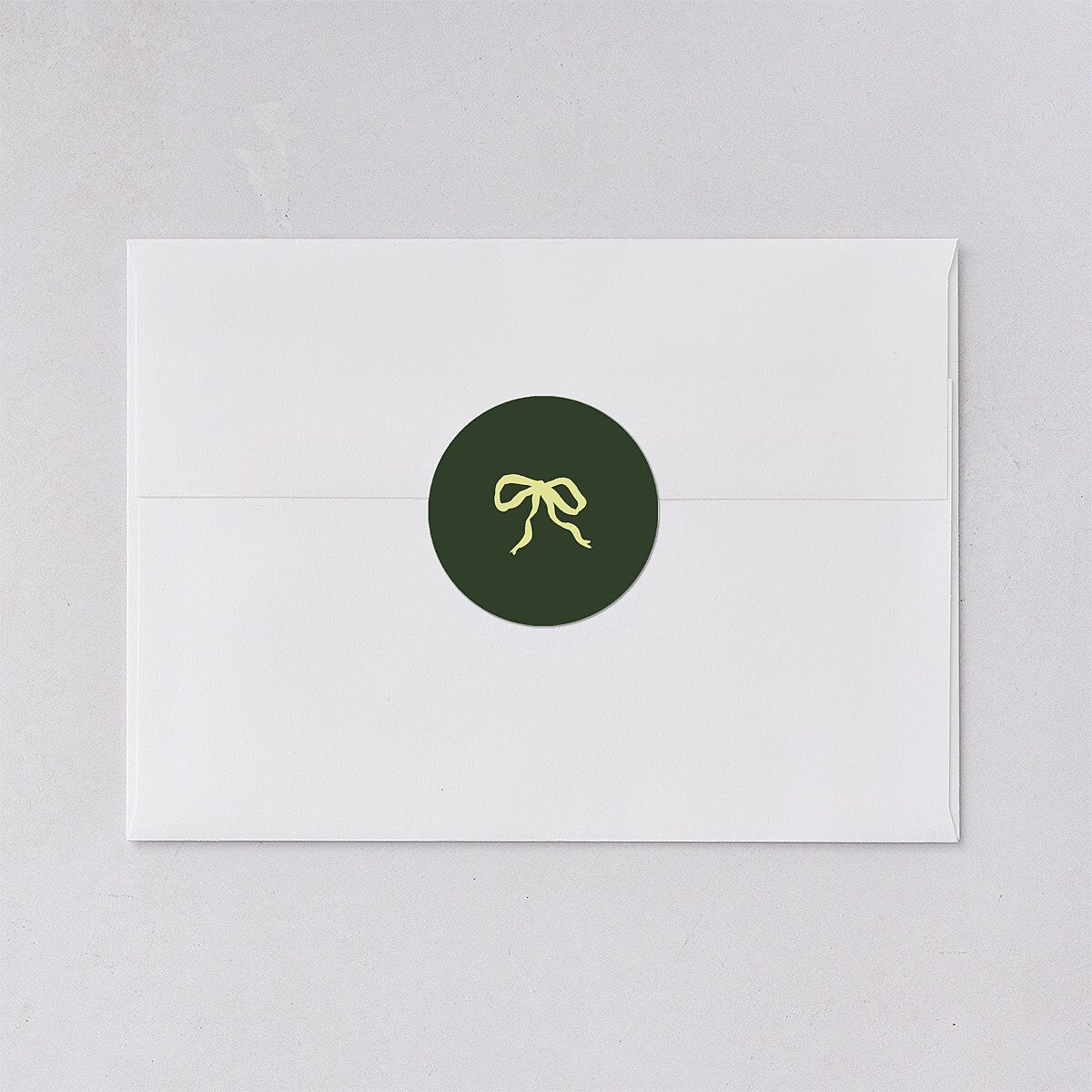 Retro Minimalist Photo Triad Holiday Stickers Scottish Green Circle