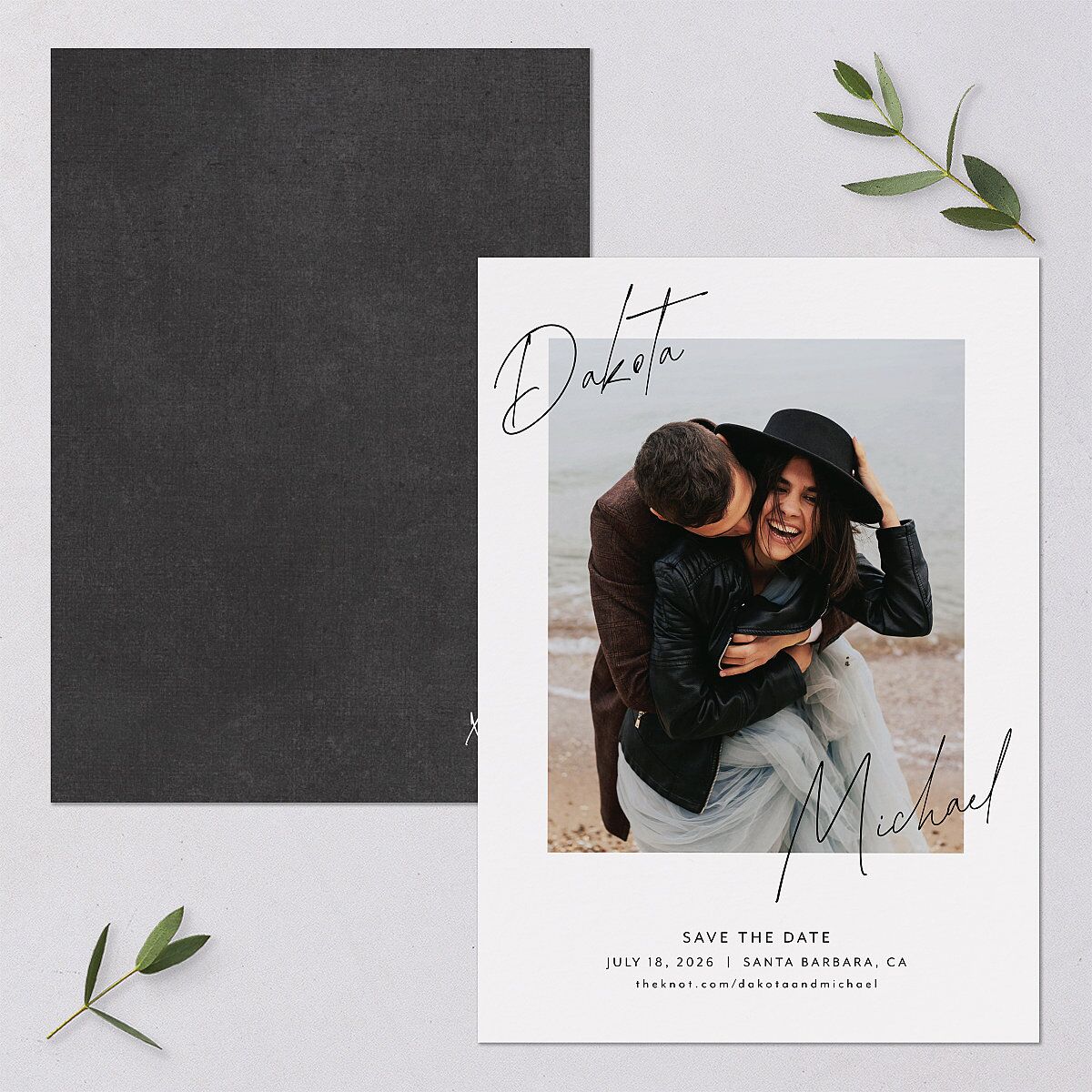 Signatures Save The Date Cards Off-White Signature smooth Blank No