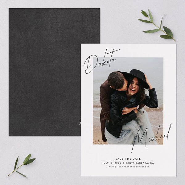 Signatures Save The Date Cards Off-White Signature smooth Blank No