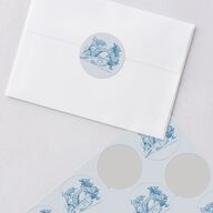 Elegant Antique Toile Frame Wedding Stickers by Bridgerton Cruise