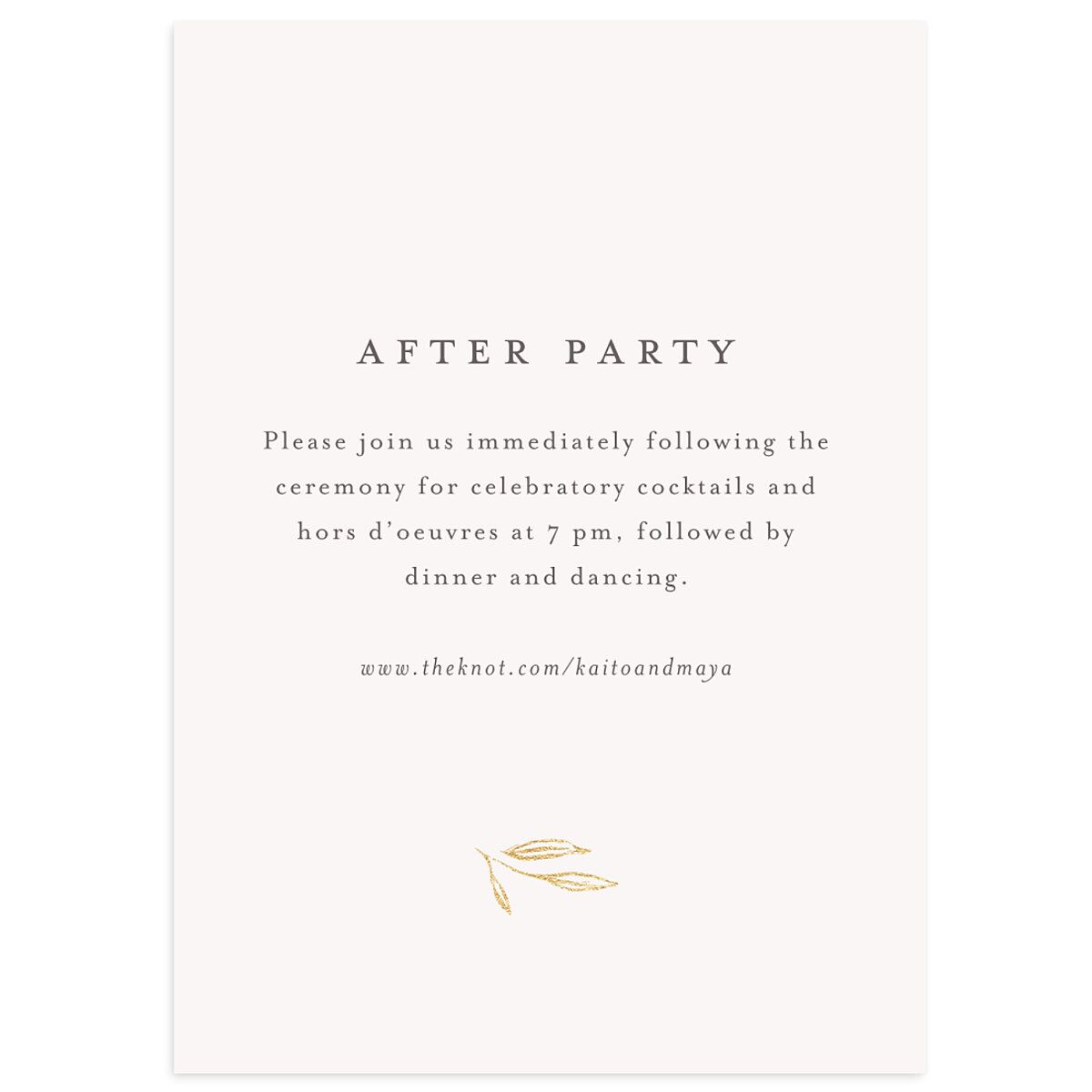 Shining Sprig Wedding Enclosure Cards
