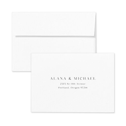 Landscape Gallery Response Card Envelopes White Pale Blue Return Address Signature Standard