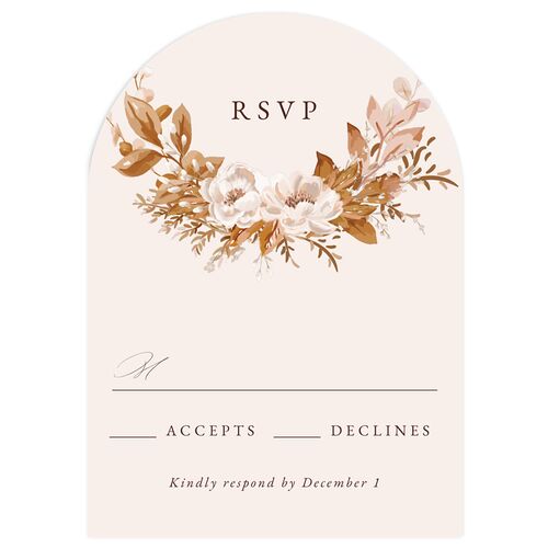 Greenery Laurel Wedding Response Cards Marigold Signature Arch