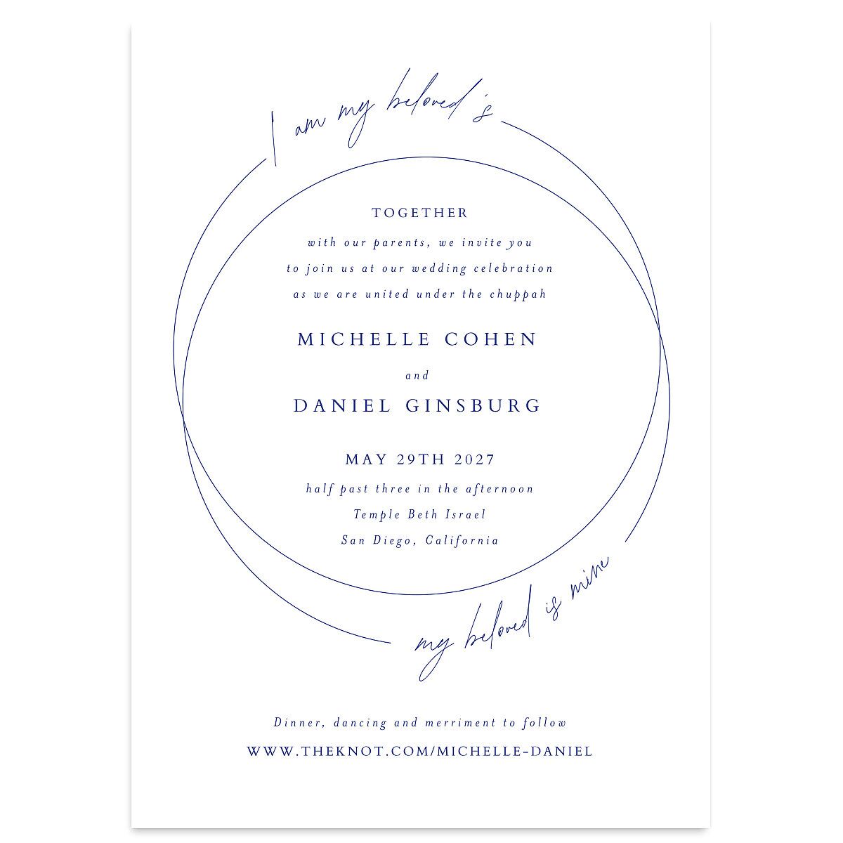 Jewish Rings Wedding Invitations