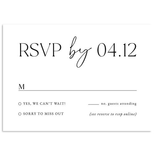 Nothing Fancy Wedding Response Cards Charcoal Signature Standard