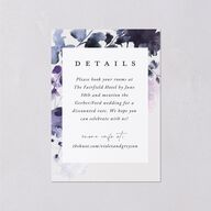 Ethereal Floral Wedding Enclosure Cards Sheer Lilac Signature