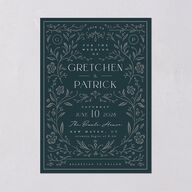 Ornate Storybook Wedding Invitations Dark Emerald Signature Blank No Standard