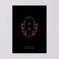 Gothic Gate Wedding Invitations Licorice Signature Blank No Standard