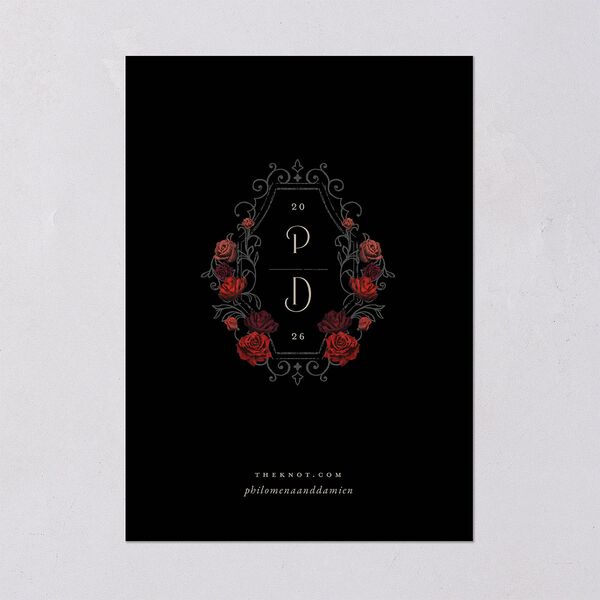 Gothic Gate Wedding Invitations Licorice Signature Blank No Standard