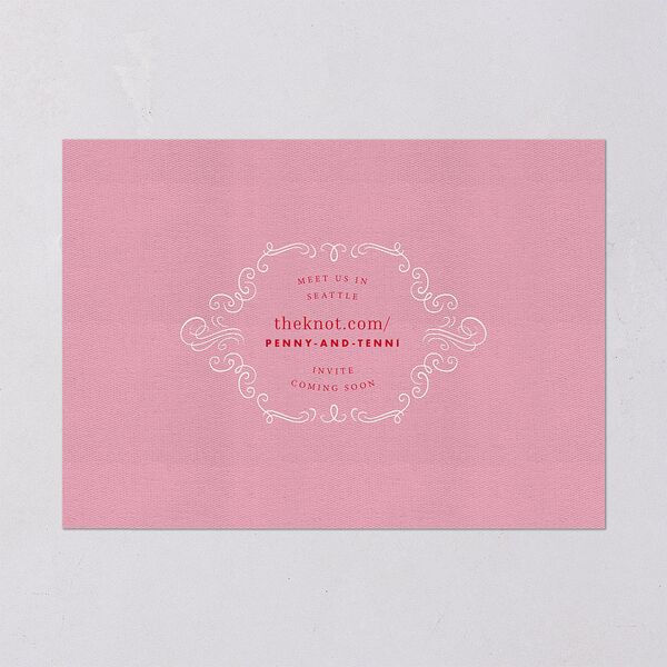 Cinematic Save the Date Cards Lily Signature smooth Blank No Standard