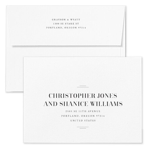Country Club Rehearsal Dinner Invitation Envelopes Kraft Fog Both Recipient and Return Addresses Signature Standard