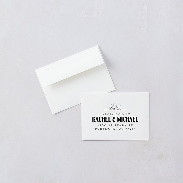 Vintage Art Deco Photo Response Card Envelopes Off-White White Return Address Signature Standard