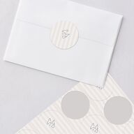 Destination Photo Poster Wedding Stickers Dusty Blue Circle