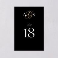 Together Table Numbers Gold Licorice Signature