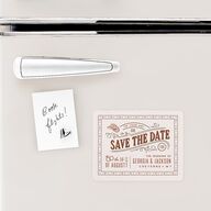 Western I Do BBQ Save The Date Magnets Saddle Magnet Paper