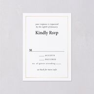 Romantic Ampersand Wedding Response Cards Pure White Gold Signature