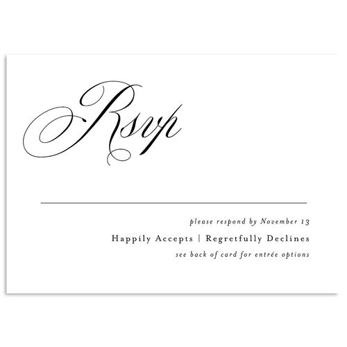 Eternal Love Wedding Response Cards Licorice Signature Standard