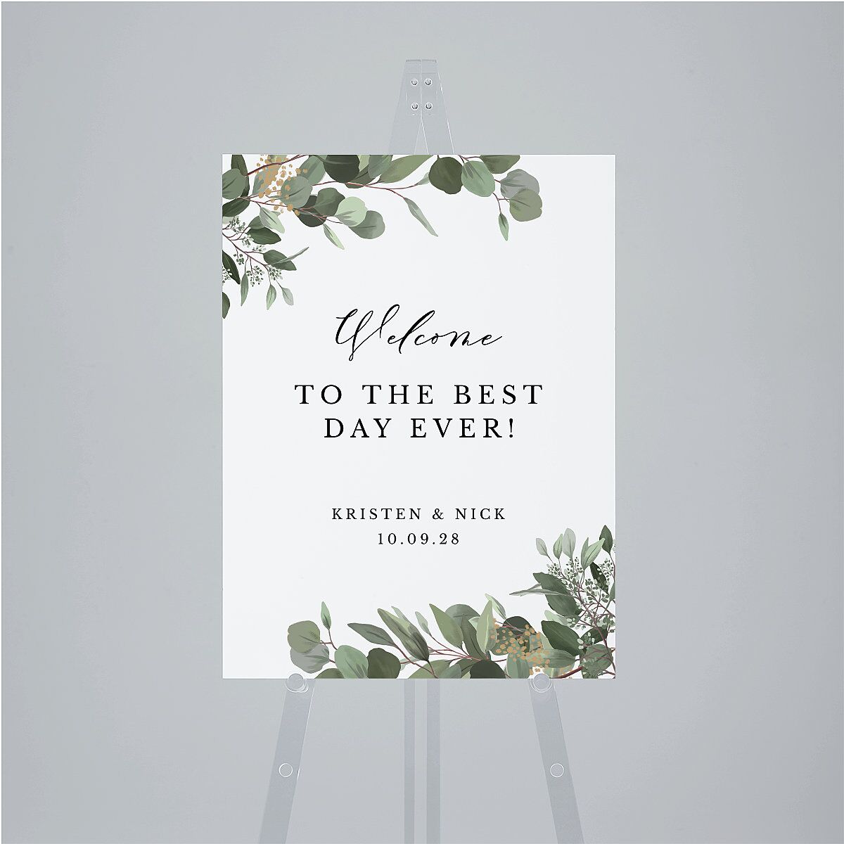Eucalyptus Frame Standard Welcome Sign Medium