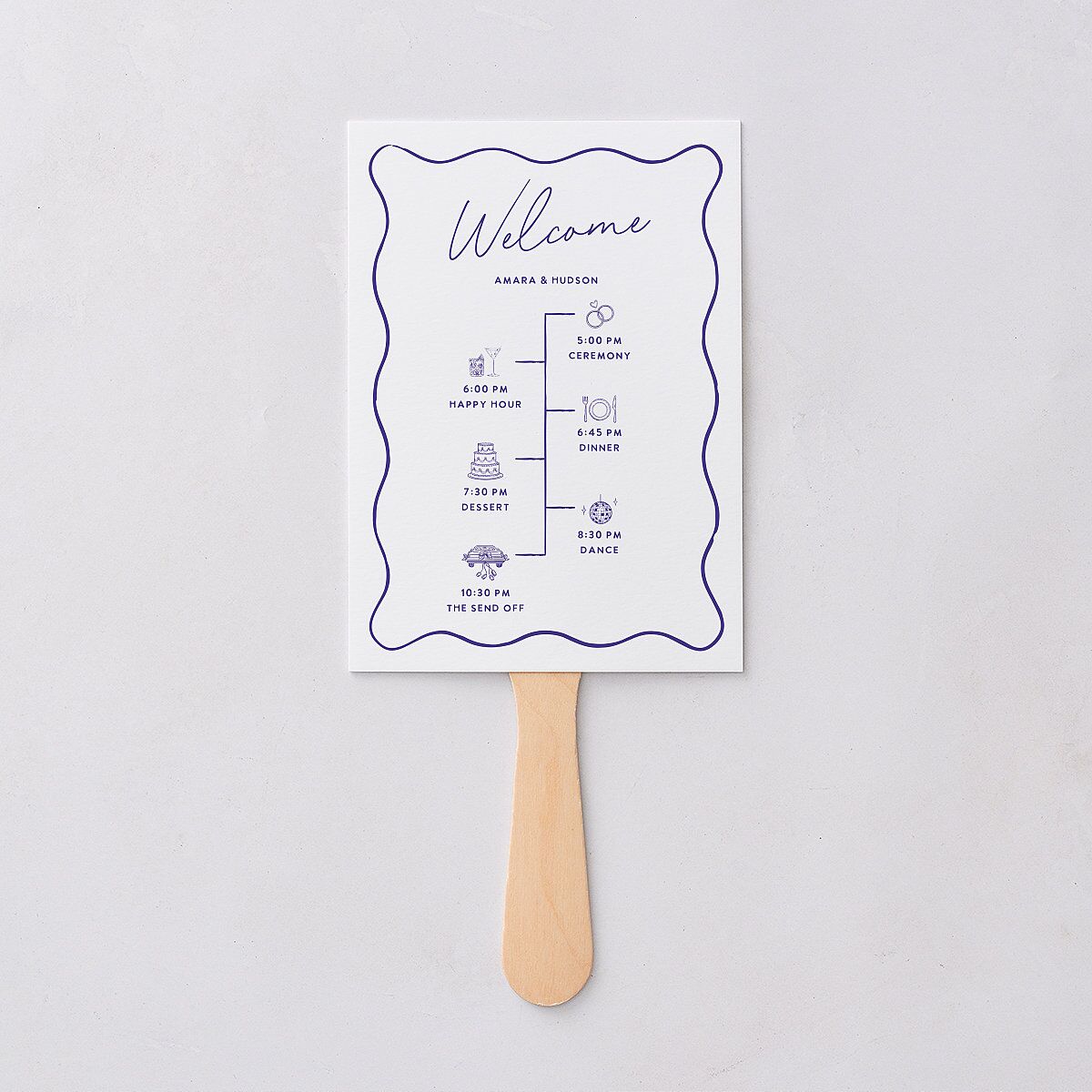 Hand Drawn Wavy Border Fan Programs Sapphire Signature Standard