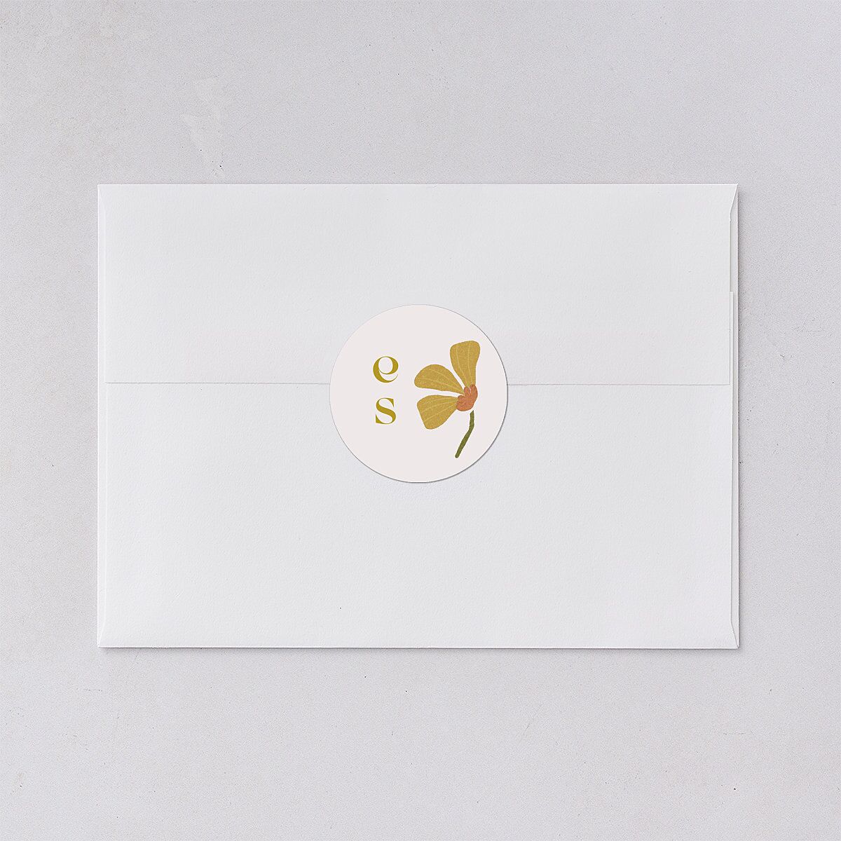 Flower Market Wedding Stickers Gold Circle