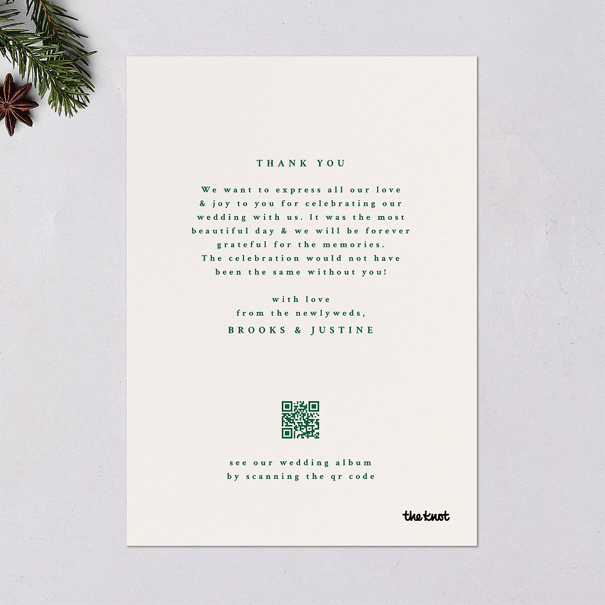 Classic Holiday Stripes Holiday Cards Jewel Green Signature Blank Portrait Standard