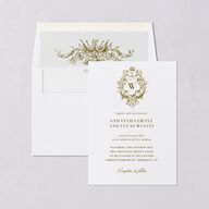 Ornate Vintage Crest Standard Envelope Liners Umber Standard
