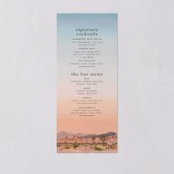 Desert Cactus Menus Peach Fuzz Signature