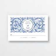 Vintage Toile All-in-One Wedding Invitations Sapphire Signature Light Both Recipient and Return Addresses No