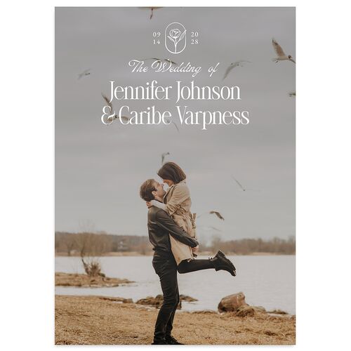 Vintage Romantic Photo Wedding Invitations Merlot Signature Blank No Standard