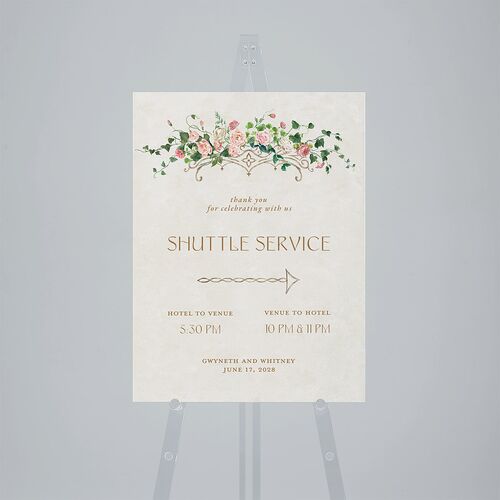 Fairytale Garden Standard Direction Sign Medium Sage Standard Outdoor Corrugated M Direction