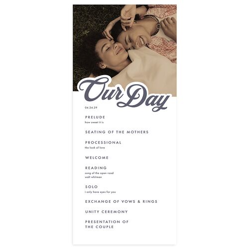 Our Day Wedding Programs Regency Blue Signature