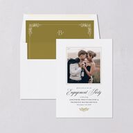 Black Tie Crest Engagement Party Envelope Liners Pure White Standard