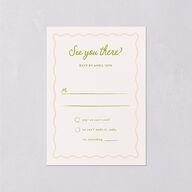 Eclectic Painted Stripes Wedding Response Cards Pear Signature Standard
