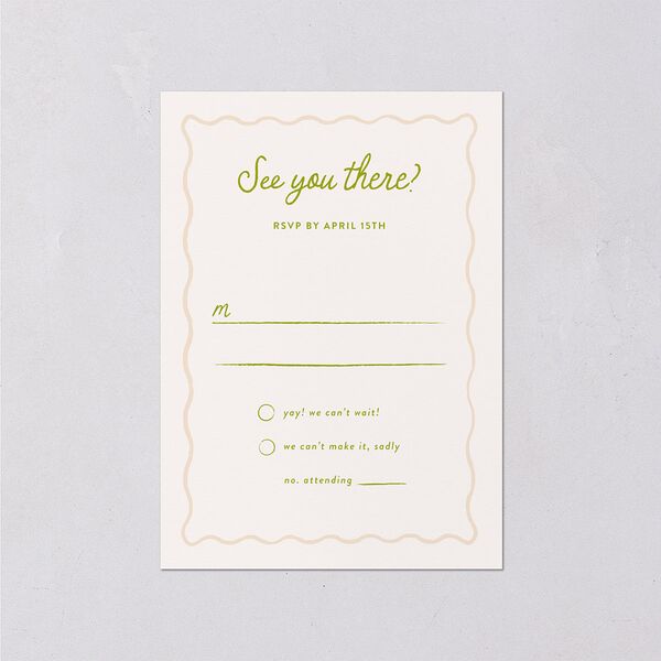 Eclectic Painted Stripes Wedding Response Cards Pear Signature Standard